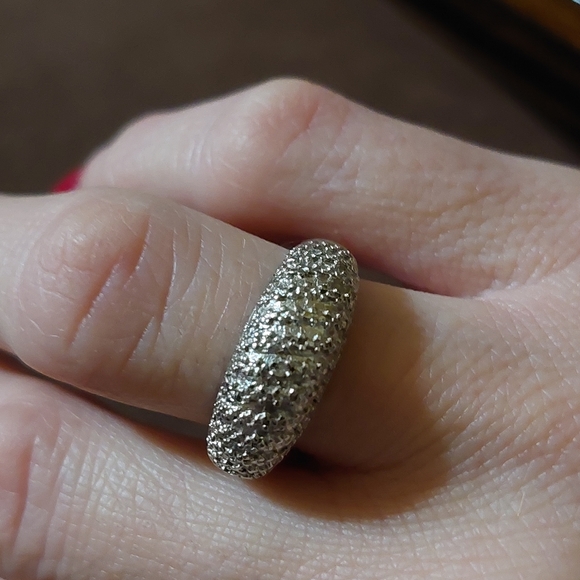 Genuine Diamonds in Sterling Silver Ring Size 5! 💍 - Picture 6 of 9